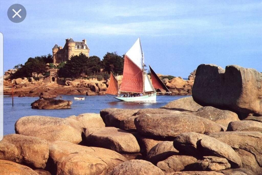 Appartement Plage De Trestraou Perros-Guirec Eksteriør bilde